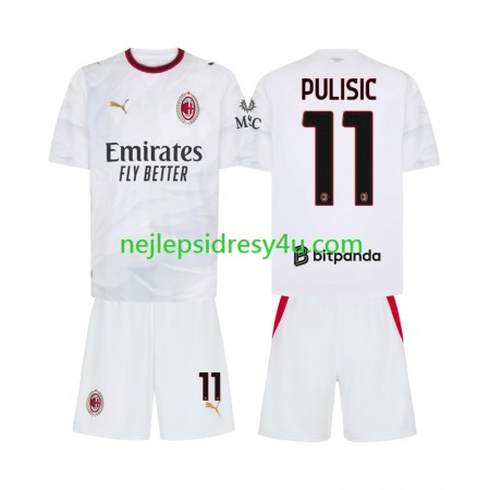 Fotbalový Dres AC Milán Pulisic 11 Dětské Venkovní 2026/27 Fotbalový Dres AC Milán Pulisic 11 Dětské Venkovní 2026/27